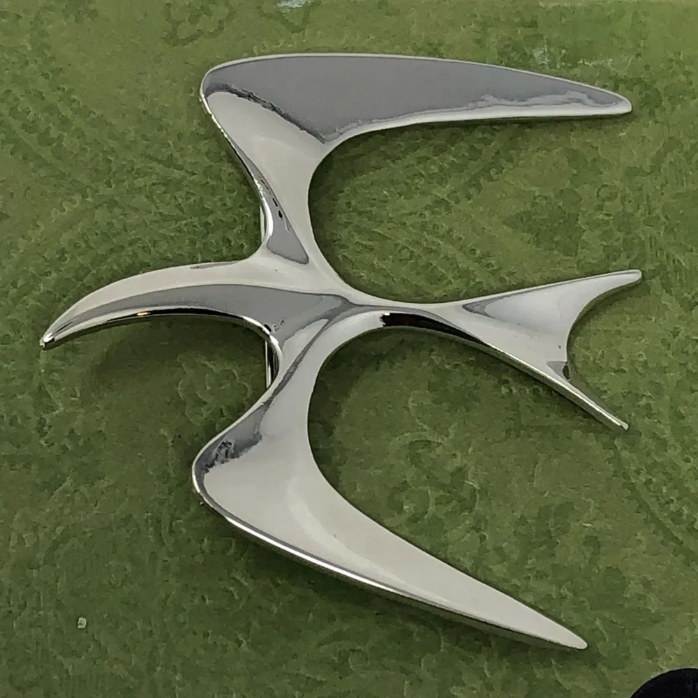 SARAH COVENTRY Seagull Vintage Mid-Century Modernist Chrome Finish Brooch